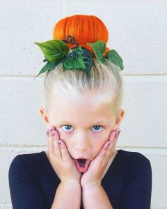 peinados-ninas-halloween-calabaza