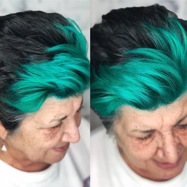 pelo-corto-negro-con-mechas-verde-mujeres-mayores