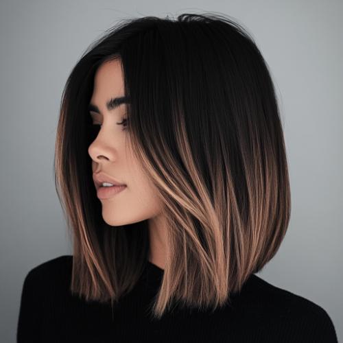 Long bob con ombré