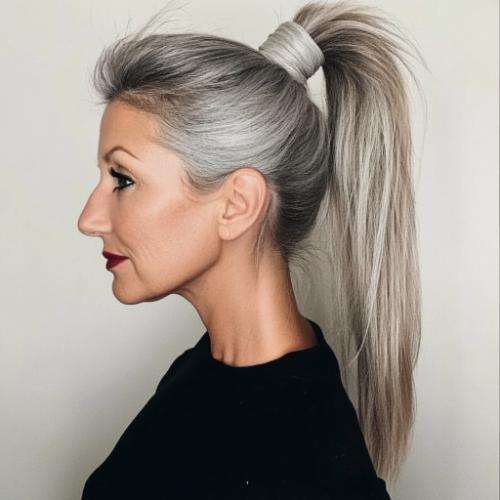 ponytail para una mujer de más de 50 años